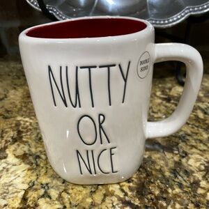 Rae Dunn NUTTY OR NICE double sided 3d Nutcracker mug -Brand new never used!